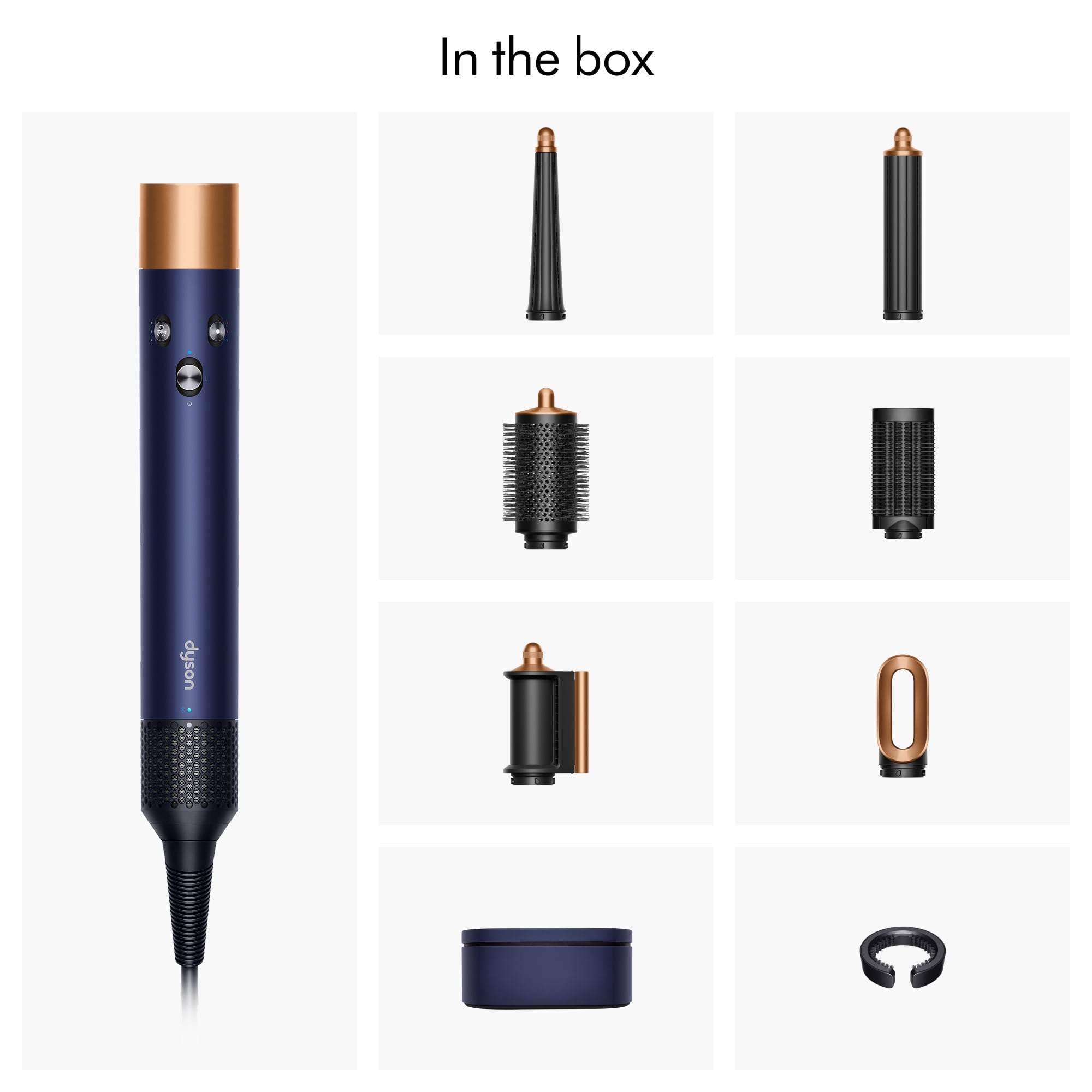 Restored Premium Dyson Airwrap i.d.™ multi-styler Straight+Wavy | Prussian Blue/Rich Copper (Refurbished)