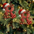 thumbnail image 4 of Christmas Tree Ornaments 2D Acrylic Monogram Pendants With Santa Hat 26 Letters Hanging Decorations For DIY Crafts And Home Decor, 4 of 5