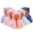 thumbnail image 6 of LYMAYTER Boys Girls Jacket for Kids Fleece Fall Winter Ear Hooded Warm Coat Toddler Long Sleeves Thickened Outerwear for 2-7 Years, 6 of 7