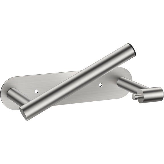 TAVENE Brushed Nickel Toilet Paper Holder, Stainless Steel Rustproof Adhesive or Screw Wall Mount Pivoting Tissue Roll Holder for Bathroom, Self Adhesive Toilet Paper Roll Holder No Drilling