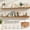 Oak, variant on Small Floating Wall Shelves, Set of 2 Oak Display Ledge Shelves with Lip, Wall Mounted Wooden Shelves for Bedroom, Bathroom, Kitchen, Living Room Decor