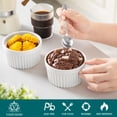 thumbnail image 3 of Platos para soufflé Ramekins vancasso Creme Brulee de 300 ml con tapa, 6 unidades, 3 of 8