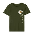 thumbnail image 5 of Busydd Womens Summer Tops Casual Round Neck Short Sleeve T-Shirt Tops Fashion Floral Basic Loose Fit Tees, 5 of 6