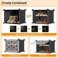 thumbnail image 2 of Expandable 8-Tier Shoe Rack Organizer – Detachable Modular Plastic Shoe Storage Cabinet with PVC Shelves, Holds 32 Pairs, Space-Saving, for Entryway, Closet, Hallway, Bedroom, Black, 2 of 8
