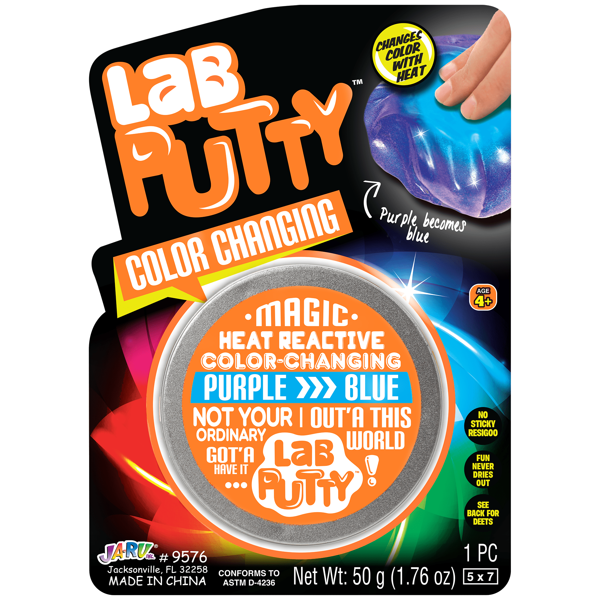 Magic Heat Reactive Color Changing Lab Putty Slime 6 Pack 2 of Each Color 