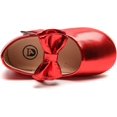 thumbnail image 4 of Girls Mary Jane Dress Shoes Front Bow Ballerina Flats Princess Wedding Party School Shoes (Toddler/Little Kid/Big Kid), 4 of 6