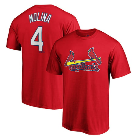 Yadier Molina St. Louis Cardinals Majestic Official Player Name & Number T-Shirt -