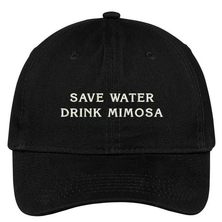 Trendy Apparel Shop Save Water Drink Mimosa Embroidered Cap Premium Cotton Dad