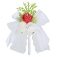 thumbnail image 2 of Delaman Ramillete de Boda, 4Pcs 5.9 * 5.5in Paño de Ramillete Nupcial Estable Suministros de Boda duraderos para Compromiso, Boda(Rojo), 2 of 5
