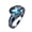 Blue, variant on Oval Zircon Ring Female Ring Oval Ring Fashion White Black Jewelry