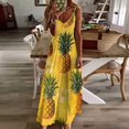 thumbnail image 3 of Lunarable Pineapple Sleeveless Dress Woman Fashion Long Dresses Women's Summer Suit Dress Summer 2025 Women, 3 of 7