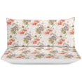thumbnail image 3 of HAHDAXIA Floral Pattern Bedding Solid Comforter Set for All Seasons,3 Pieces(1 Comforter+2 Pillowcases),Soft Microfiber Bedding Set Twin(86"x70"), 3 of 7