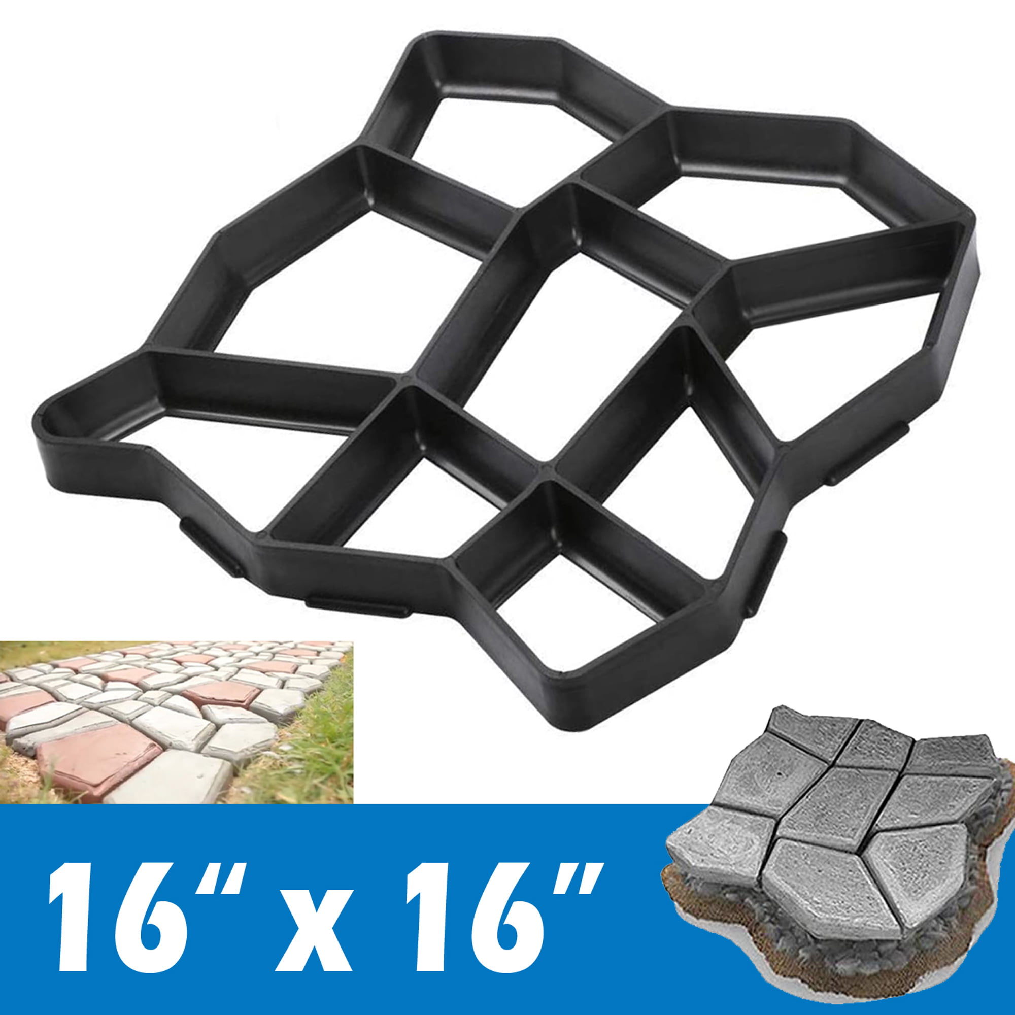 IMAGE 16"x16" Concrete Mold Road DIY Mold Walk Maker, Reusable Concrete