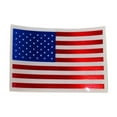 thumbnail image 2 of Chrome US Flag Helmet Decal (Chrome Red), 2 of 10
