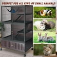 thumbnail image 3 of Metal Ferret Cage,3-Level Chinchilla Cage with Wheels & Storage Cabinet,Multifunctional Waterproof Cage for Villa Design Multi-Pet Rats/Guinea Pig/Small Homes & Animal Lovers, 3 of 6