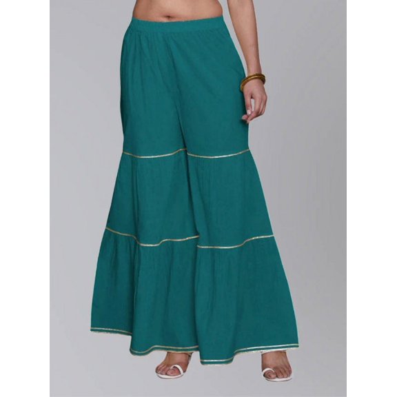 Sharara for Women | White Cotton Sharara | Sharara Pants | Women Wide Leg Sharara Pants | Traditional Sharara | Palazzo