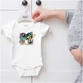 thumbnail image 5 of Retro MTV Rainbow Collage Logo Romper Boys or Girls Infant Baby Brisco Brands NB, 5 of 6