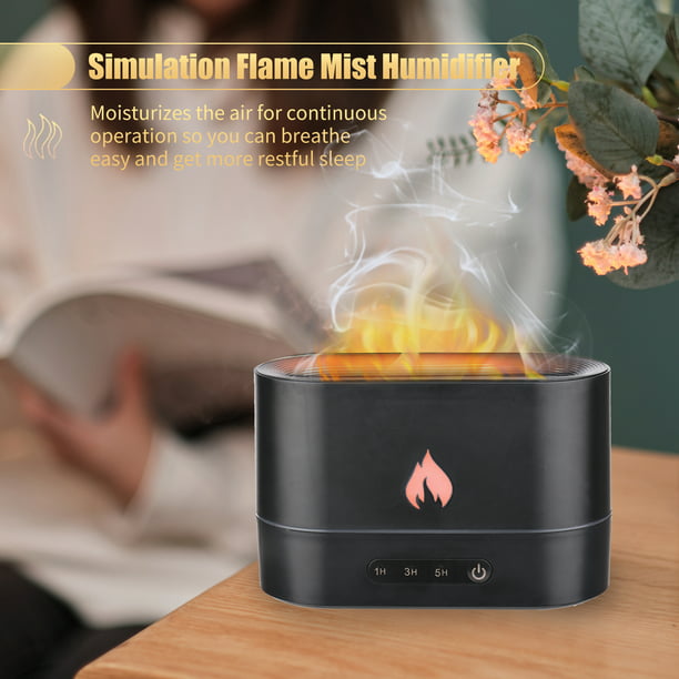 250mL Simulation Flame Mist Humidifier Flame Night Light Quiet