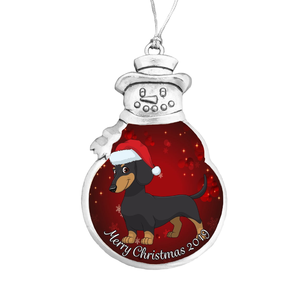 i love my dog ornament