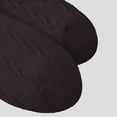 thumbnail image 4 of Women's Crew Socks Classic Cable-Knit Cotton for Casual Stability and Comfort 2 Pairs - Black, 4 of 6