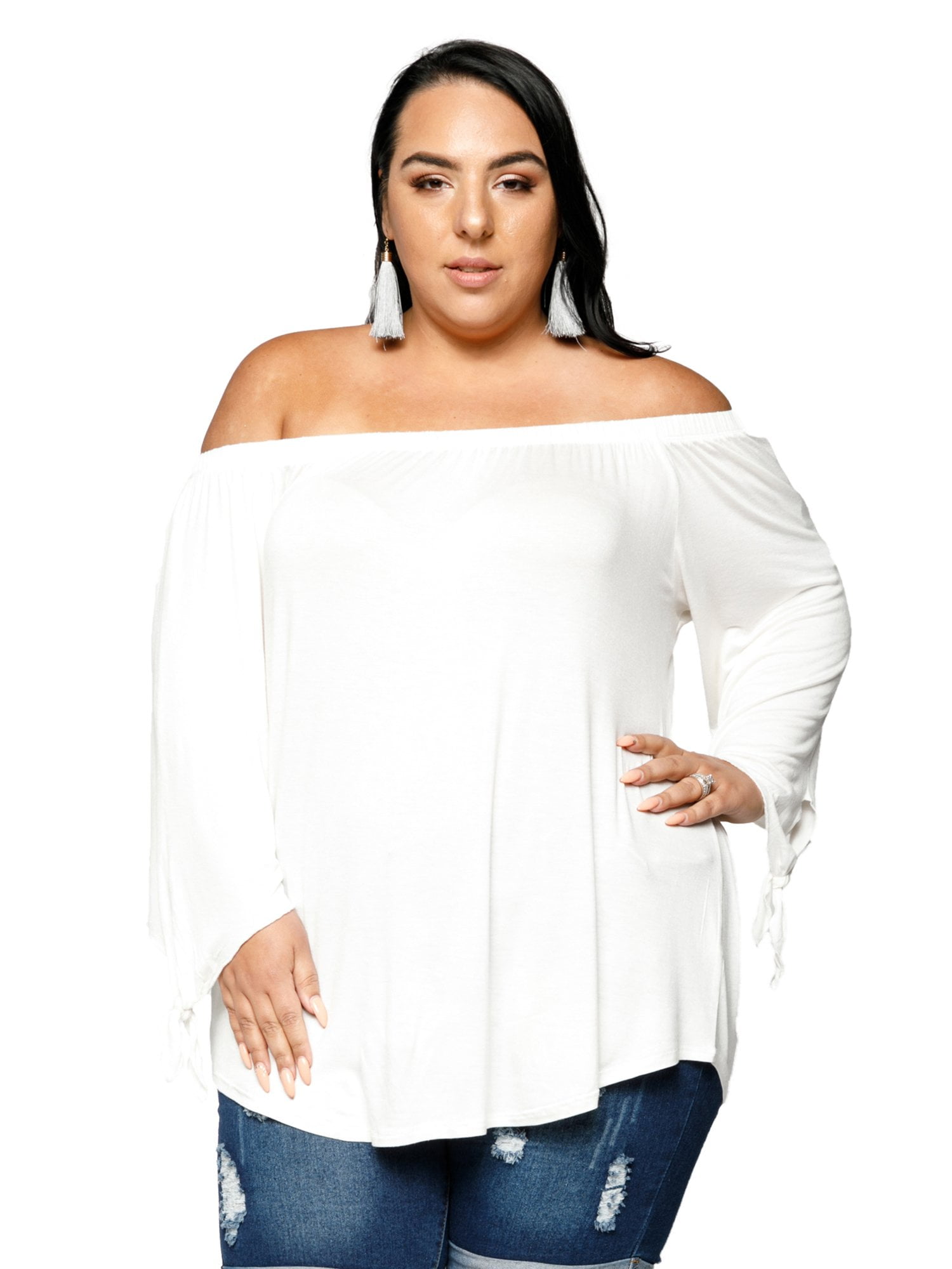 Shoulder Gypsy Boho Tunic Blouse 