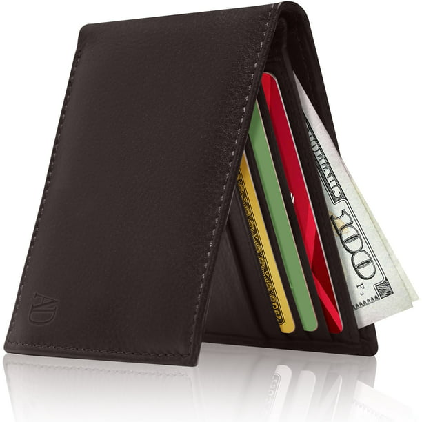 Access Denied - Slim Leather Bifold Wallets For Men - Minimalist Small ...