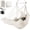 Creamy White, variant on Hammock Chair with Foot Rest 2 Cushions Max 500 lbs Metal Spreader Bar Collapsible Cotton Swing Chair with Strap Carabiner and Side Pocket Creamy White