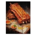 thumbnail image 3 of Designart "Mouthwatering BBQ Ribs I" Food & Beverage Print on Natural Pine Wood, 3 of 5