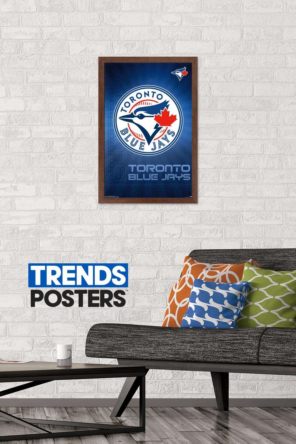 MLB Toronto Blue Jays - Logo 16 Wall Poster, 14.725" x 22.375", Framed