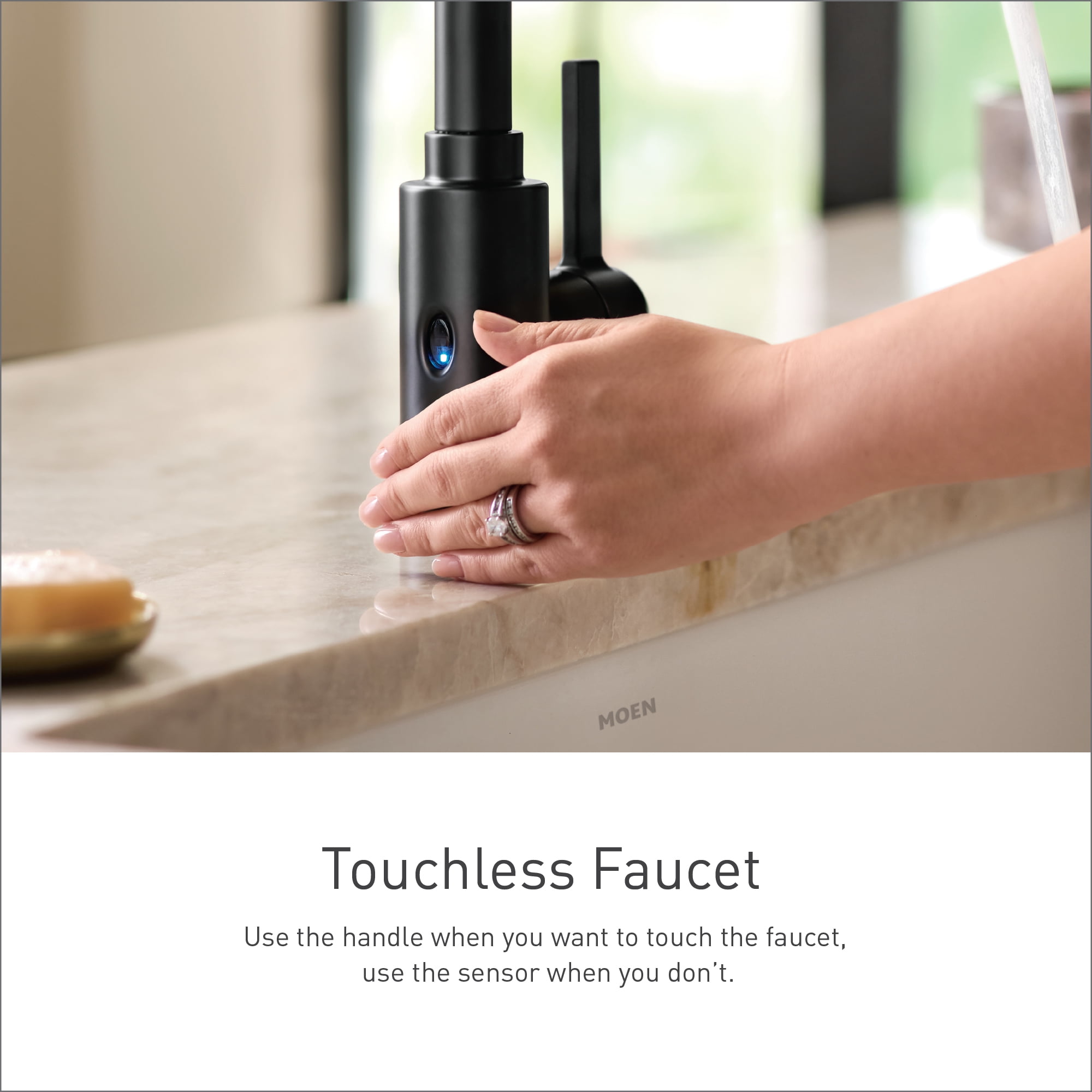Moen Riley Touchless Single-Handle Pull-Down Sprayer Kitchen Faucet in Spot Resist Stainless