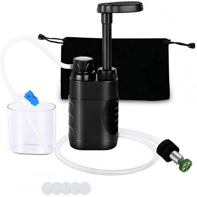 Outdoor Water Filter Straw Purifier Emergency Survival Gear Water Filtration System For Camping Hiking black