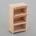 thumbnail image 3 of 1:12 estantería de madera para casa de muñecas, estantería de tres pisos perfke Librería de casa de muñecas, 3 of 9