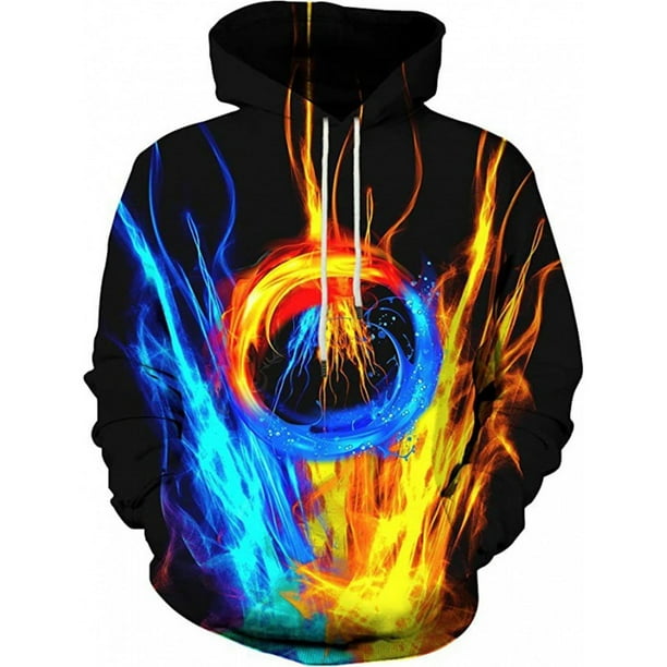 WILLBEST Sudaderas para Hombre, Sudaderas con Capucha con Estampado Gráfico 3D A La Moda para Hombre, Sudaderas con Capucha y Bolsillo XXGrande