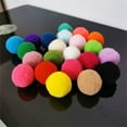thumbnail image 3 of 10/20/30pcs Cats Polyester Plush Balls Interactive Play Training Toy Cat Toy Ball Creative Colorful Interactive Elastic Fur Ball C-30PCS One Size, 3 of 6