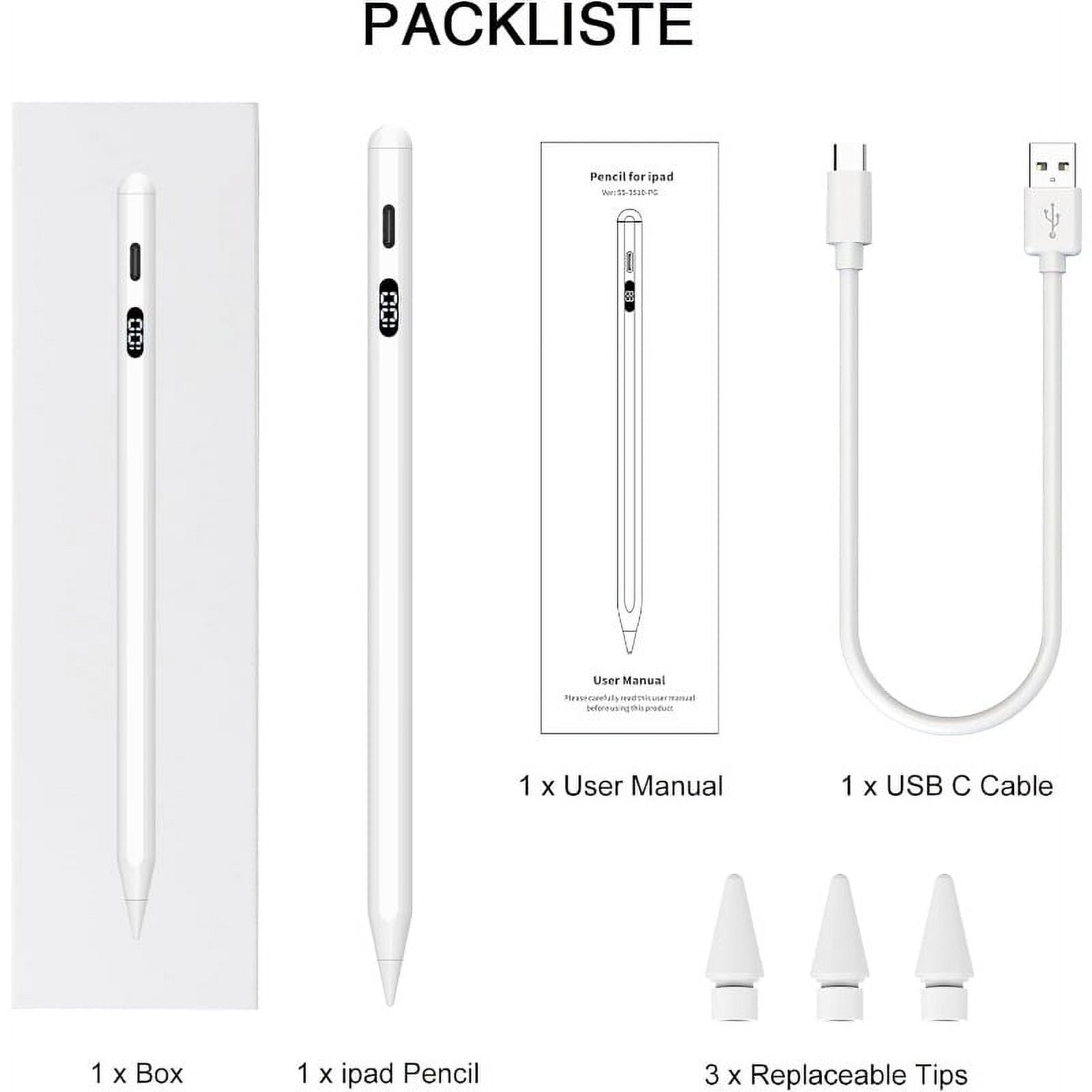 Apple Pen for IPad, IPad Pen with Battery Meter, Palm Rejection