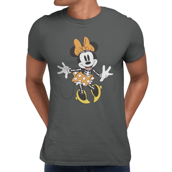 Disney Minnie Mouse Halloween Men's T Shirt (Charcoal, S-XXXL)
