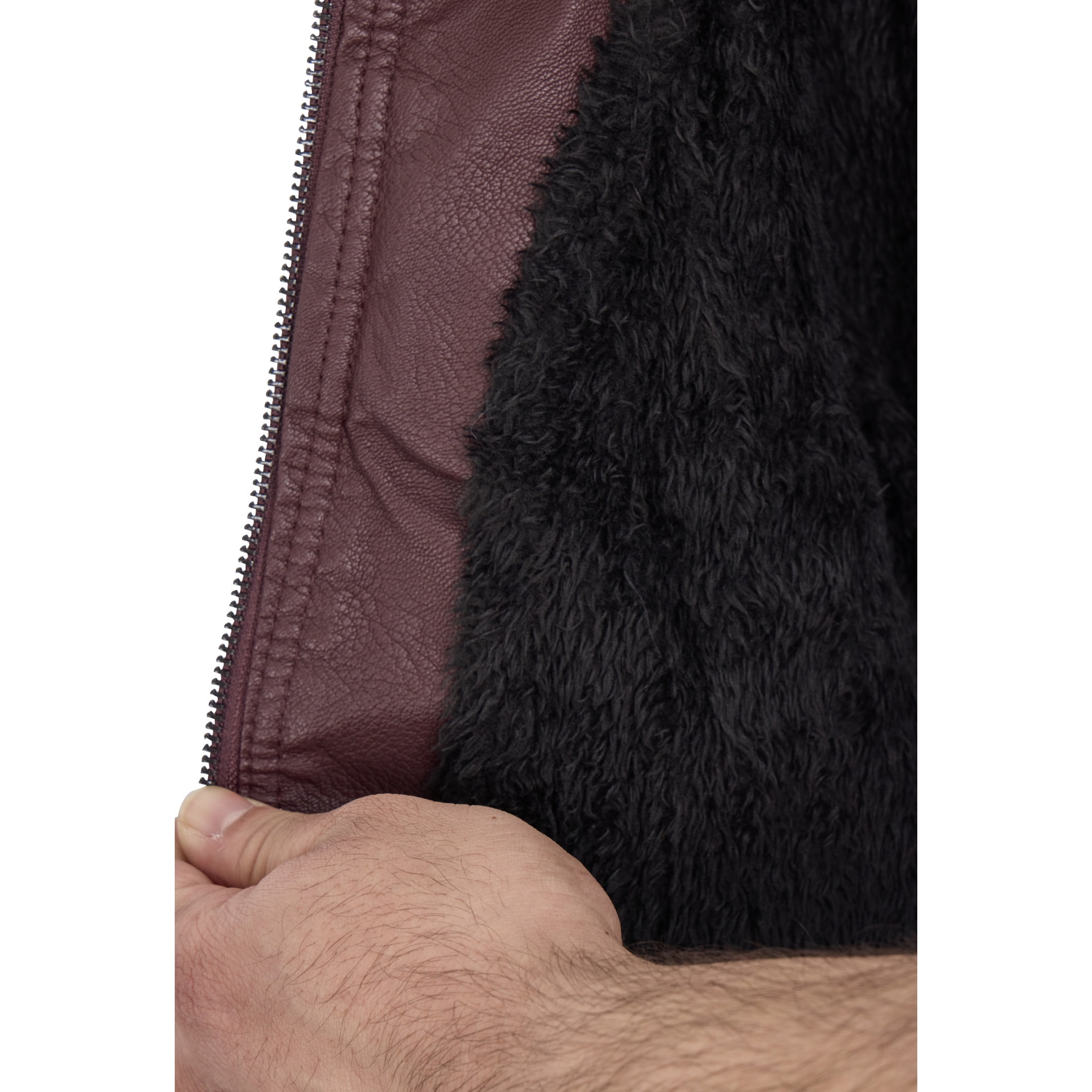 X RAY Teen Faux Leather Jacket for Fall & Winter (S - XL), Kids Outerwear Coat, Motorcycle PU Leather Jacket for Boys, Burgundy, XL