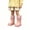 Pink, variant on Kids Rain Boots Letter Print Drawstring Cuff Waterproof Rubber Rain Shoes Non Slip Mid Calf Boots Outdoor Walking Shoes
