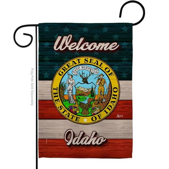 Americana Home & Garden G141268-BO 13 x 18.5 in. Welcome Idaho Double-Sided Vertical House Decoration Banner Garden Flag - Yard Gift