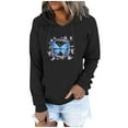 thumbnail image 1 of Sudadera para mujer Sudaderas con cuello redondo Moda Casual Impreso Blusa de manga larga Bolsillo Pullover Tops Sudaderas con capucha Odeerbi  ODB-5, 1 of 8