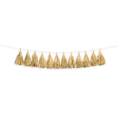 gold party tassels