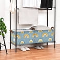 thumbnail image 3 of Yayeee Foldable Storage Basket for Shelves with Handles Waterproof Cloth Bins, Light Blue Rainbow, 3 of 7