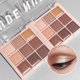 thumbnail image 5 of Paleta de sombras de ojos de 9 colores con purpurina fina, brillo, mate, tonos de té de leche; Mini, uso diario, maquillaje agradable para estudiantes, 5 of 5