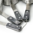 thumbnail image 4 of Oster Blakeley 4 Piece Stainless Steel Measuring Cup Set in Dark Gray with Wood Handles, 4 of 6