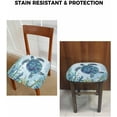 thumbnail image 6 of Stretch Dining Chair Seat Covers Set of 6, Removable Washable Chair Covers Seat Slipcovers, Blue Sea Coral Sea Turtle Chair Protector Dust-proof Chair Cover Seat for Kitchen/Office Decor, 6 of 6