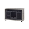thumbnail image 2 of Home Source 31.5" Wine Elegance Server Cart | Bar Cabinet | Wine Glass Rack| Modern Black, 2 of 5
