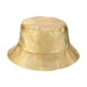 thumbnail image 2 of Sombrero de pescador unisex Skymirror, impermeable, holográfico, ajustable, de piel sintética, con parte superior plana, para uso diario., 2 of 8