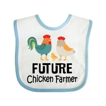 Inktastic Future Chicken Farmer Childs Boys or Girls Baby Bib