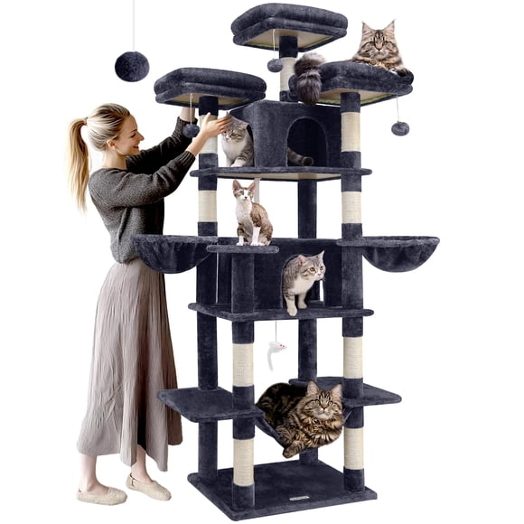 Torre Cat Tower Globlazer F80 Big Cat para gatos de interior, 2,03 m
