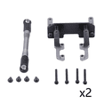 thumbnail image 1 of 2x varilla de enlace de dirección, montaje de soporte de servo, montaje de fijación de servo de dirección para Axial SCX10 II 90046 Ar44 Axi CUTICAT Soporte de montaje de servo, 1 of 8